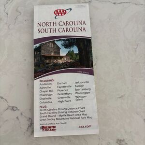 AAA State Map North Carolina &‎ South Carolina USA Road Travel Map 2006-2008